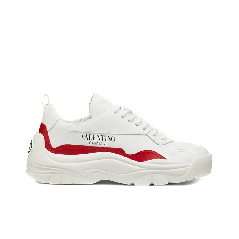 Valentino Gumboy Anti-Slip And Wear-Resistant Lightweight Low-Top Casual Shoes Women's White Red-1
