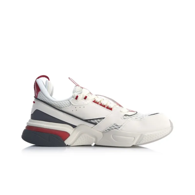 LiNing Departure Abrasion Resistant Breathable Low Top Sports Casual Shoes Men's Mist White-1