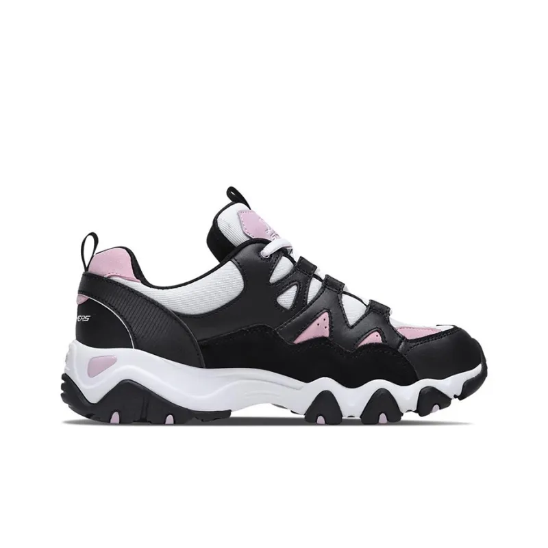 Skechers D'Lites 2.0 Low Top Running Shoes Black/Pink/White Women's-1