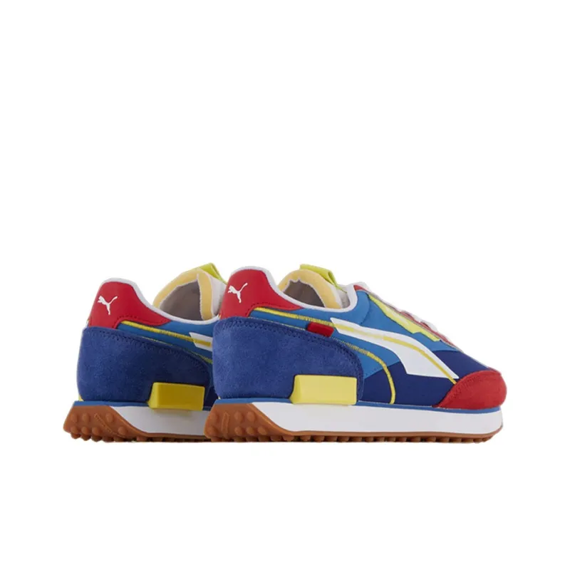 PUMA Unisex Future Rider Twofold Sd Running Shoes White/Red/Blue-3