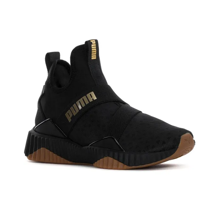 PUMA Defy Casual Shoes Women's Mid Top Black/Gold-2