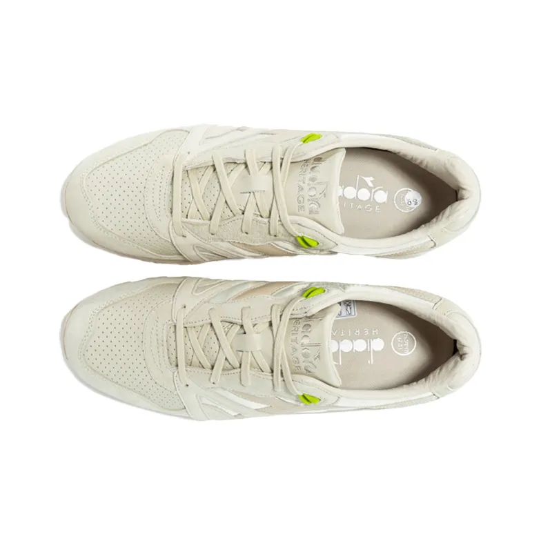 Diadora Anti Slip And Wear Resistant Breathable Low Top Casual Shoes Unisex White-2