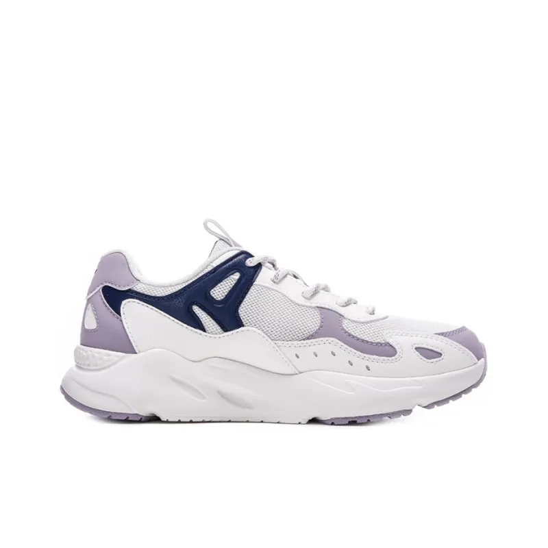 XTEP Casual Shoes Women's Low Top Beige Purple-1