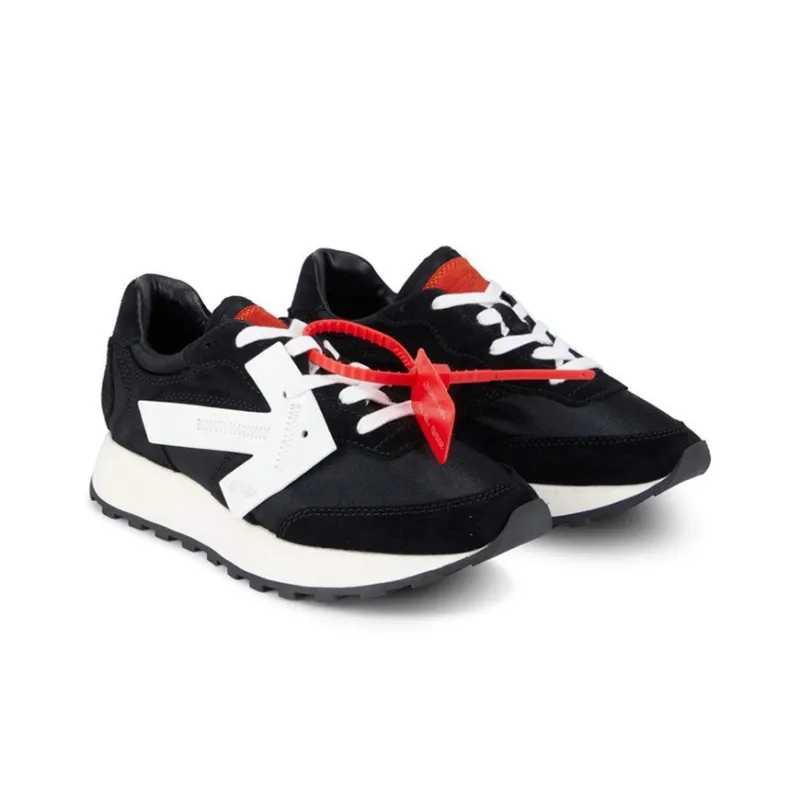 OFF WHITE Suede Runner Black Women's-1