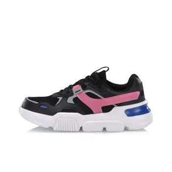 LINING Mark Casual Shoes Women's Low Top Black/Pink