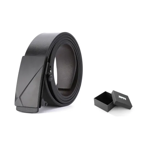 XXOFF Dark Style Black Metal No Tooth Business Automatic Buckle PU Leather Belts Men's