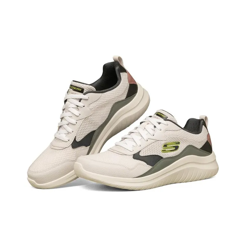 Skechers Ultra Flex 2.0 Cushioning Anti-Slip Wear-Resistant Breathability Low-Top Casual Shoes Men's Beige-2