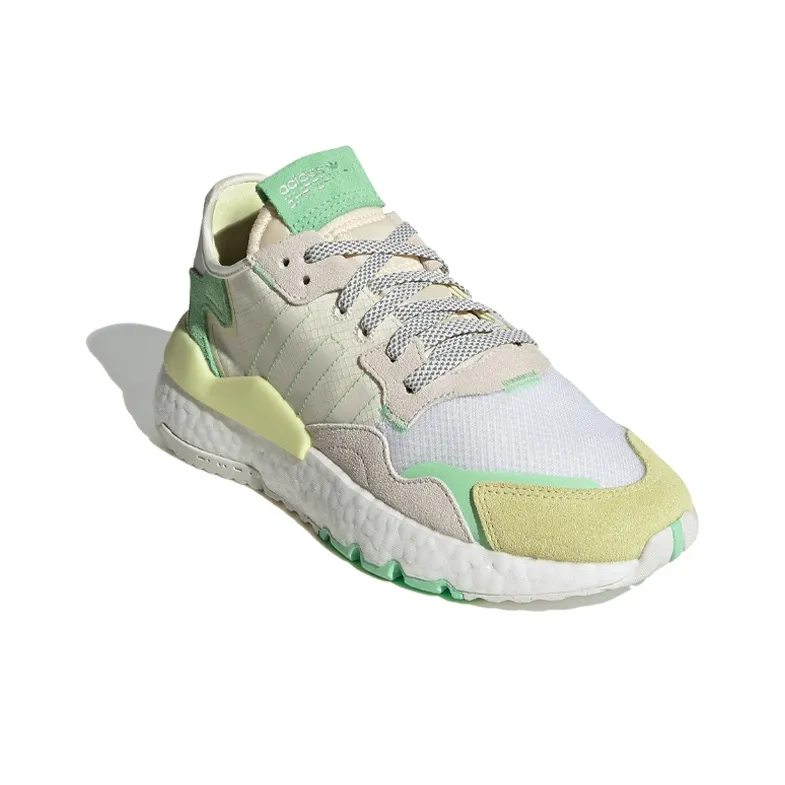Adidas Originals Nite Jogger 'White Yellow Green' Women's-2