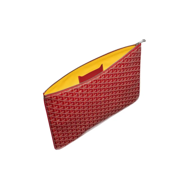 GOYARD SENAT Canvas With Leather Toiletry Bags Storage Bags Clutch Large Size Unisex 11 Colors-4