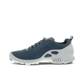 Ecco Striding C Cushioning Anti Slip And Wear Resistant Low Top Sports Casual Shoes Men's Blue Gray
