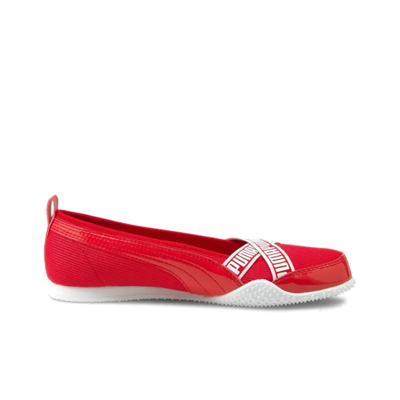 PUMA Ballerina P Slip-Resistant Low-Top Casual Shoes Women's Red-1