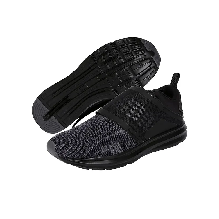 PUMA Enzo Strap Knit Low Top Running Shoes Black-3