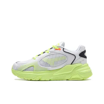 LiNing 92 Pentium Cushioning, Breathable, Slip Resistant, Abrasion Resistant Low Top Casual Shoes Unisex White Green