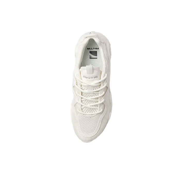 Anta Life Collection Cushioning Anti Slip Wear Resistant Breathability Low Top Casual Shoes Women's Ivory White-3