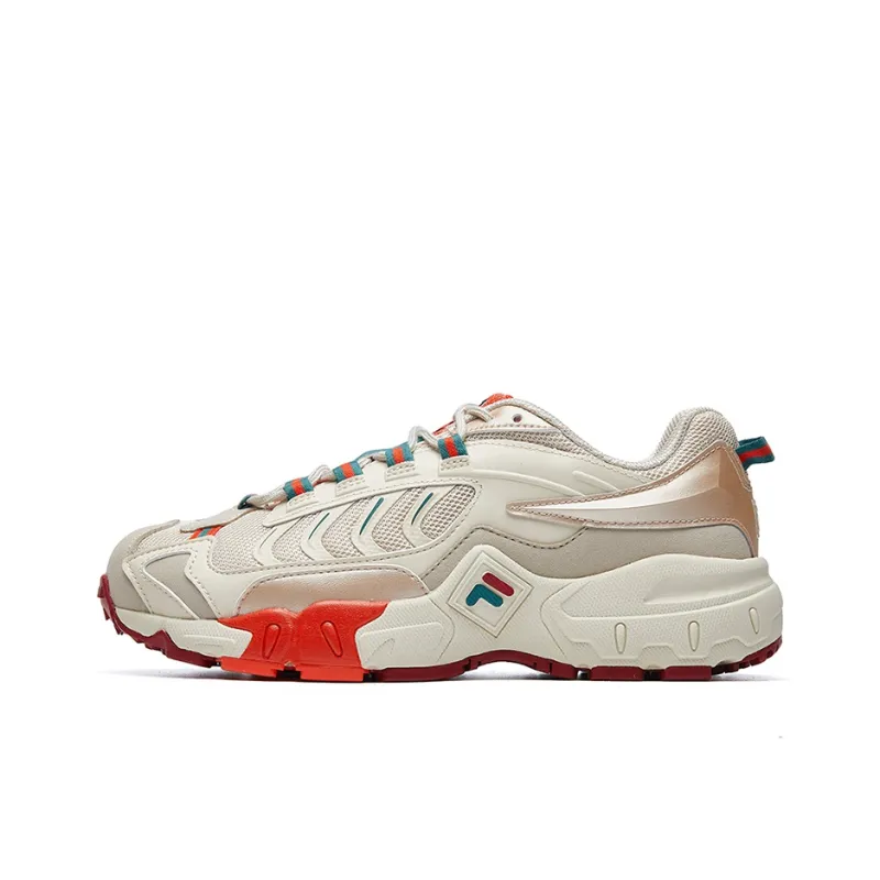 FILA Ravagement Cushioning Breathable Lightweight Low Top Casual Shoes Women's Beige-0