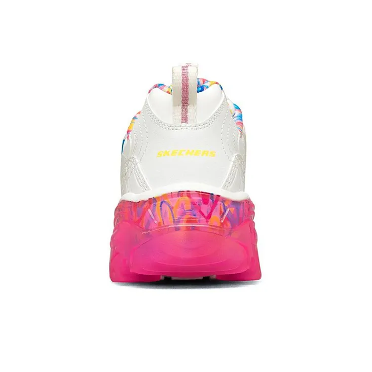 Skechers James Goldcrown X Skechers D'Lites Crystal Low Top Running Shoes Pink/White Women's-3