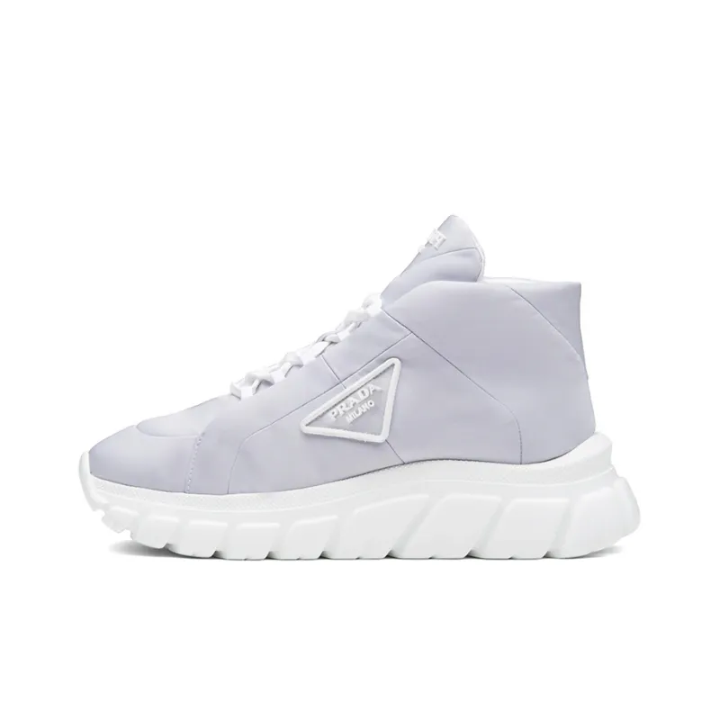 PRADA High Top Casual Shoes Women's Cornflower Blue-0