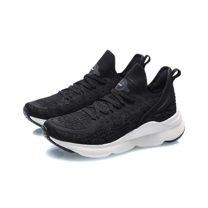 LiNing EazGo Comfortable Collection Lightweight Low Top Casual Shoes Women's Black White-2