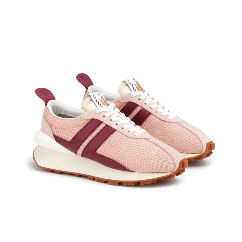 Lanvin Bumpr Anti Slip Wear Resistant Low Top Casual Shoes Women's Red Pink-2