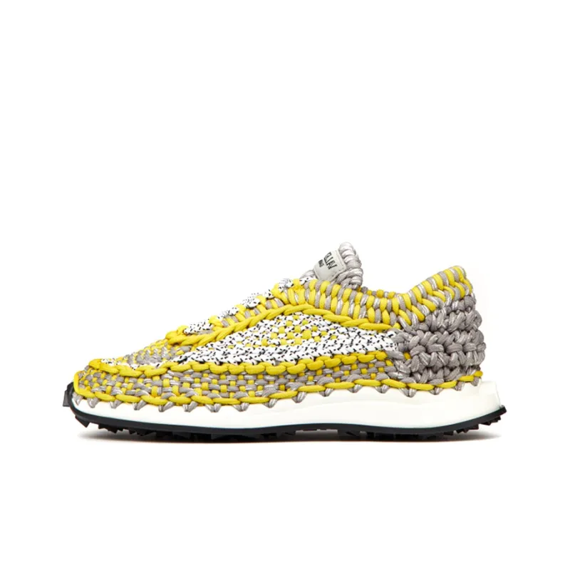 Valentino Crochet Sneakers 'Yellow'-0