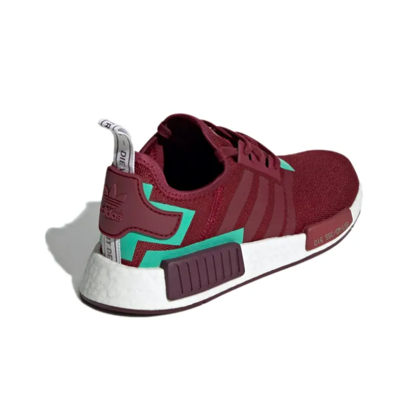 Adidas Nmd R1 Collegiate Burgundy Hi Res Green Women's-3