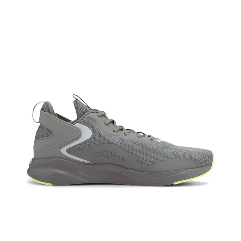 PUMA Softride Rift Tech Cushioned Wear Resistant Lightweight Low Top Casual Shoes Men's Gray Yellow Blue-1