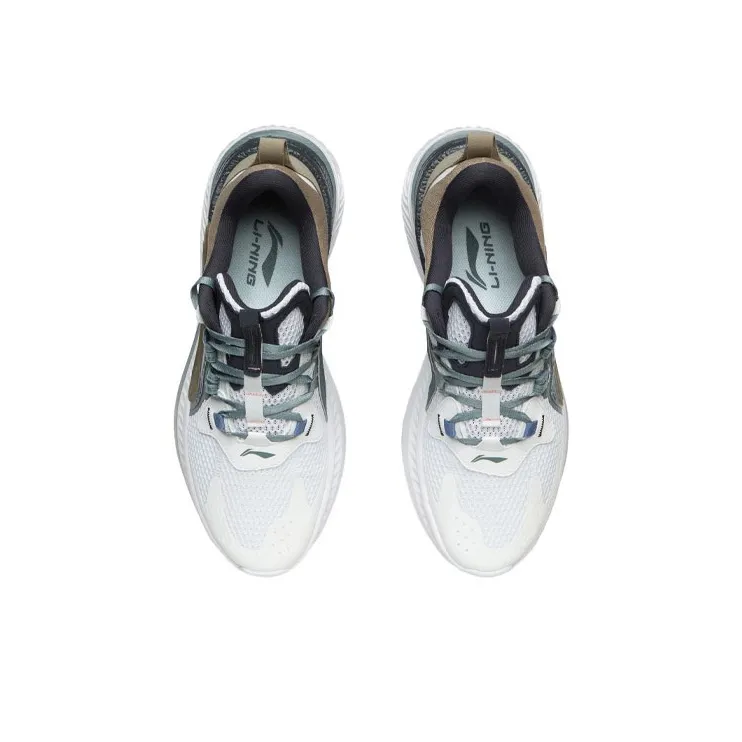 LiNing Spark Anti Slip Wear Resistant Low Top Sports Casual Shoes Men's White-3