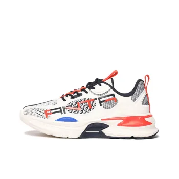 ANTA Casual Shoes Men Low Top Ivory White/Deep Blue Black/Sea Snail Red
