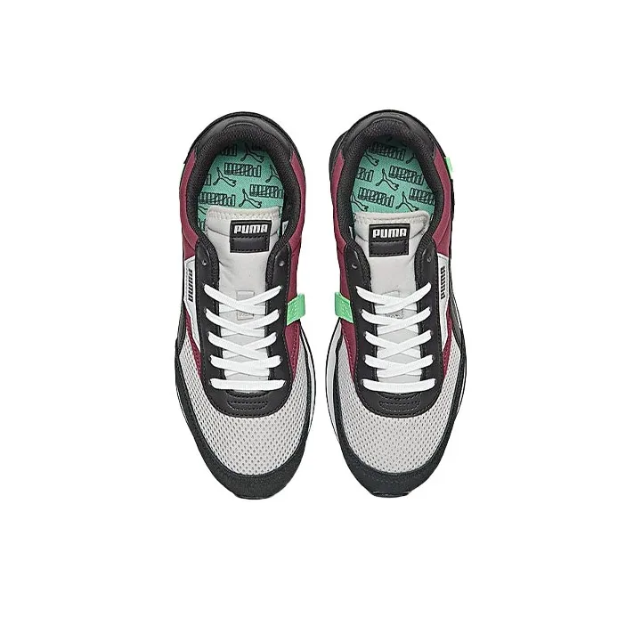 PUMA Future Rider Low-Top Casual Shoes Women's Black Red White-2