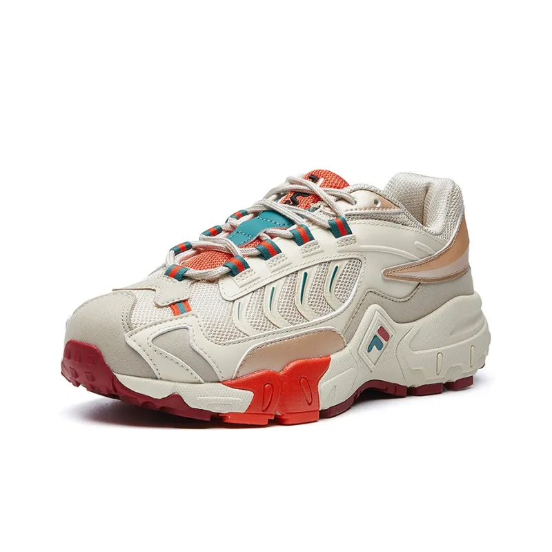 FILA Ravagement Cushioning Breathable Lightweight Low Top Casual Shoes Women's Beige-2