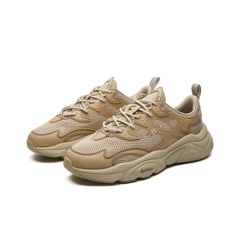 FILA FUSION MARS Cushioning Anti Slip Wear Resistant Breathability Low Top Casual Shoes Men's Sandy-3
