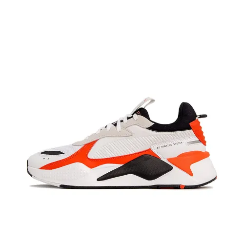 PUMA RS-X Casual Shoes Unisex Low-Top Pinma White/Orange/Light Gray/Black