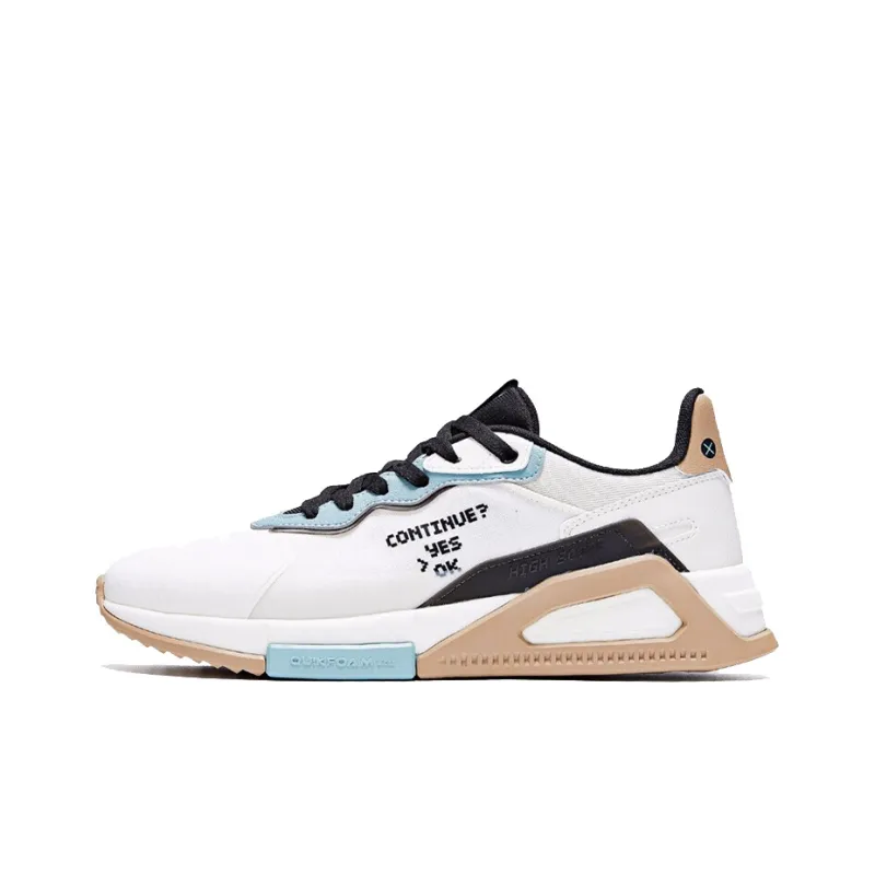 361° NFO Technology Slip Resistant Cushioning Breathable Low Top Casual Shoes Men's White Green-0