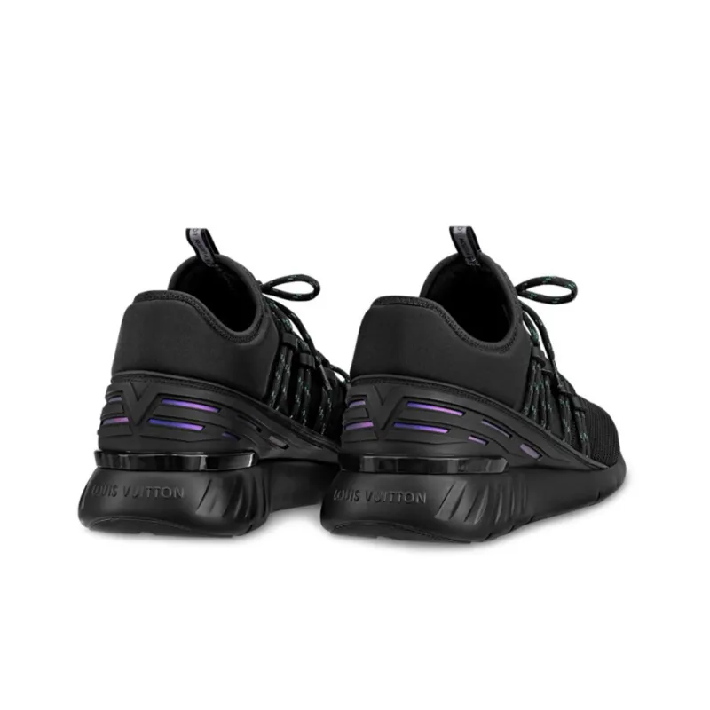 LOUIS VUITTON Fastlane Sneakers 'Black Neoprene Mesh'-3