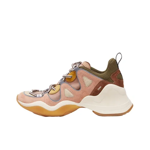 FENDI Lifestyle Shoes Women's Low-Top Pink/Brown