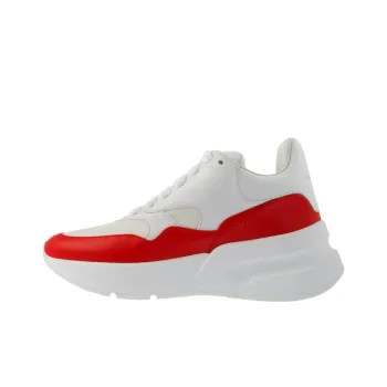 Alexander McQueen Oversized Runner In Nappa Calf Leather 'White Red' Women's