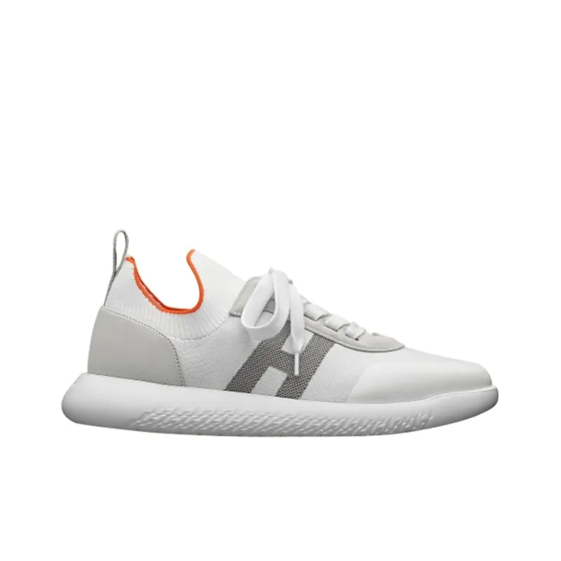HERMES Crew Anti-Slip Wear-Resistant Low-Top Casual Shoes Men's White-1