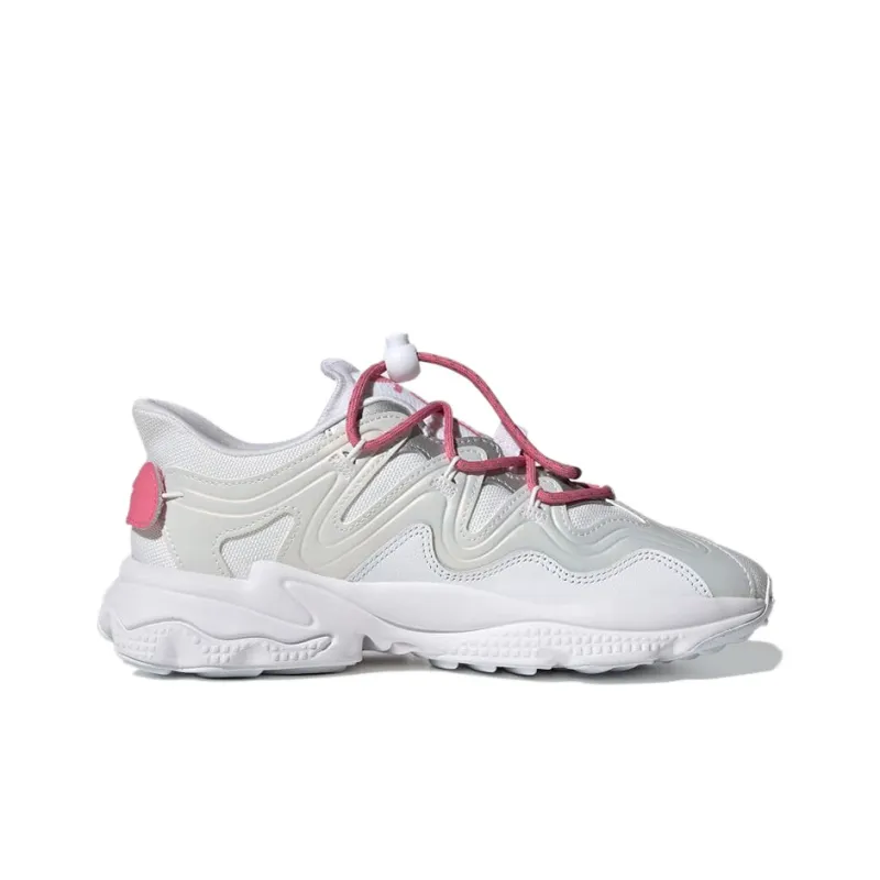 Adidas Originals Ozweego Plus Wear Resistant Low Top Casual Shoes Women's White Gray-1