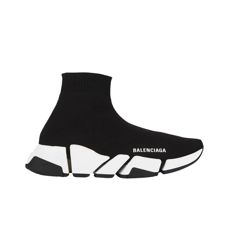 Balenciaga Speed 2 Trainer Knit 'Black White'-1