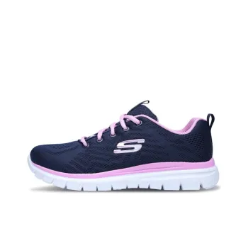 Skechers Graceful Get Connected Running Shoes Blue/Pink/White Women's