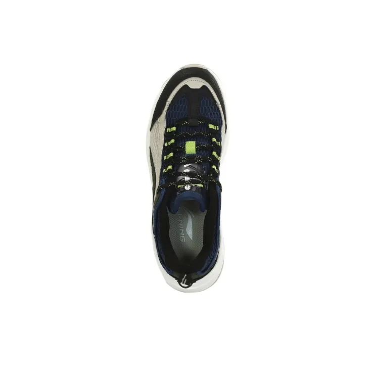LiNing Aurora WindWalker Shock Absorbers Rebound Low Top Casual Shoes Men's Gray Black Blue-2