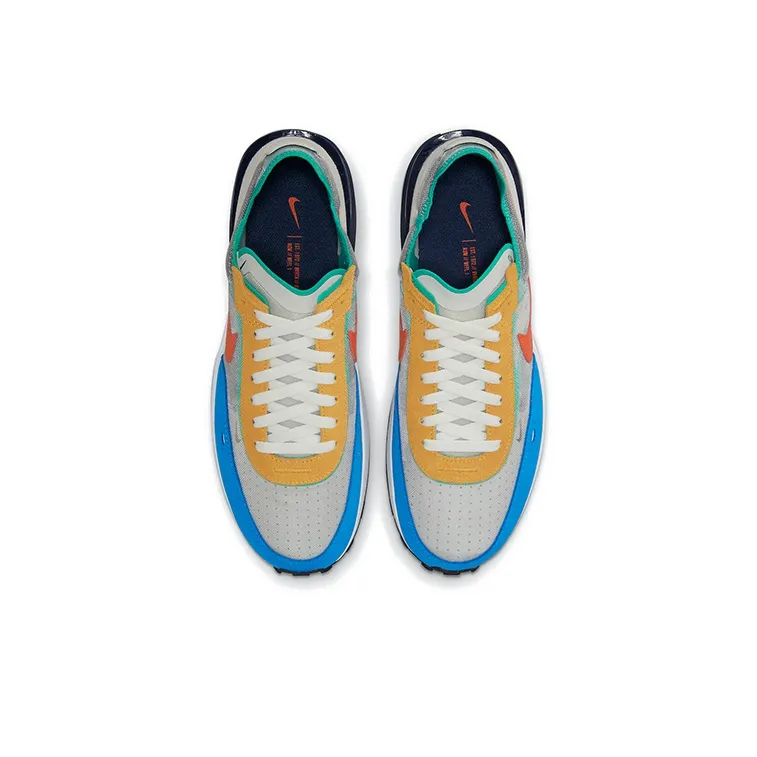 Nike Waffle One Mustard Orange Blue Turquoise-3