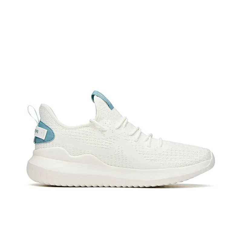 Anta Cushioned Slip Resistant Abrasion Resistant Breathable Low Top Casual Shoes Men's White Blue Green-1