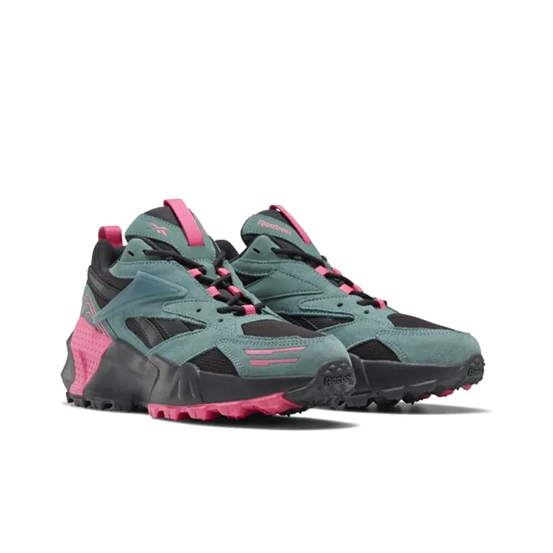 Reebok Aztrek Double Mix Trail Non-slip Wear-resistant Shock Absorption Low-Top Casual Shoes Women's Black Green Pink-2