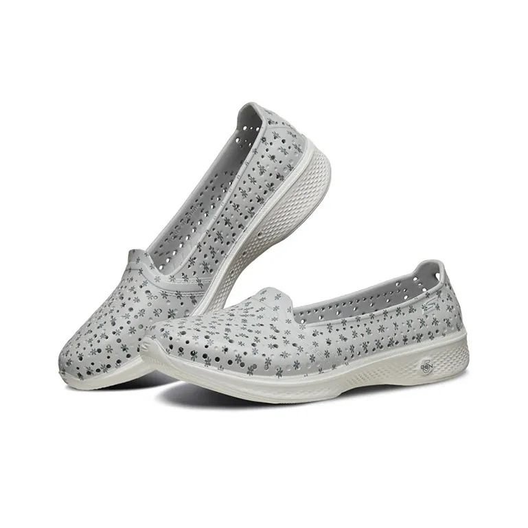 Skechers H2 Go Low Top Slip on Shoes Loafers Grey Women's-2