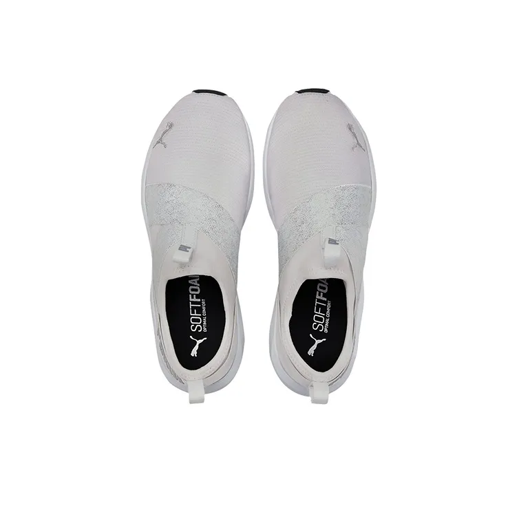 PUMA Prowl Slip-on Metallic Cushioned Slip-Resistant Lightweight Low-Top Casual Shoes Women's Khaki Gray-2
