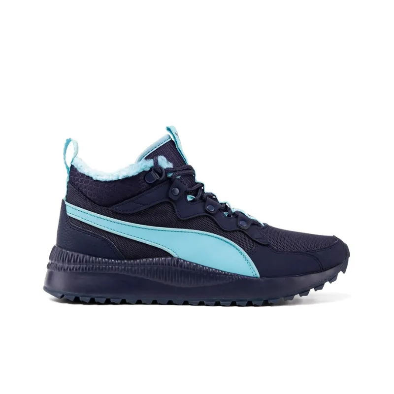 PUMA Pacer Next Sb Wtr Cushioned Anti-Slip And Wear-Resistant Warm Mid-Top Casual Shoes Unisex Purple Blue-1