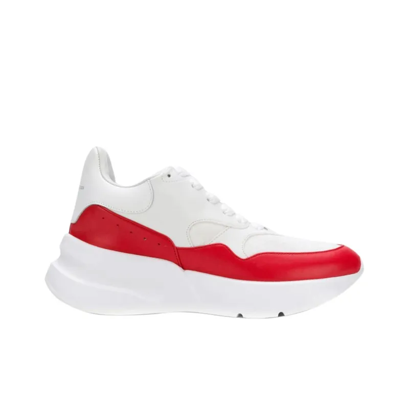 Alexander McQueen Oversized Runner In Nappa Calf Leather 'White Red' Women's-1