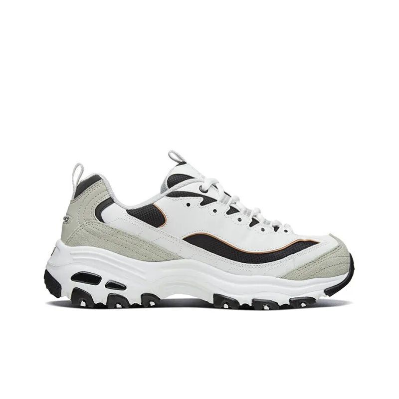 Skechers D'Lites 1.0 Casual Shoes Women's Low Top Light Gray/White/Black-1