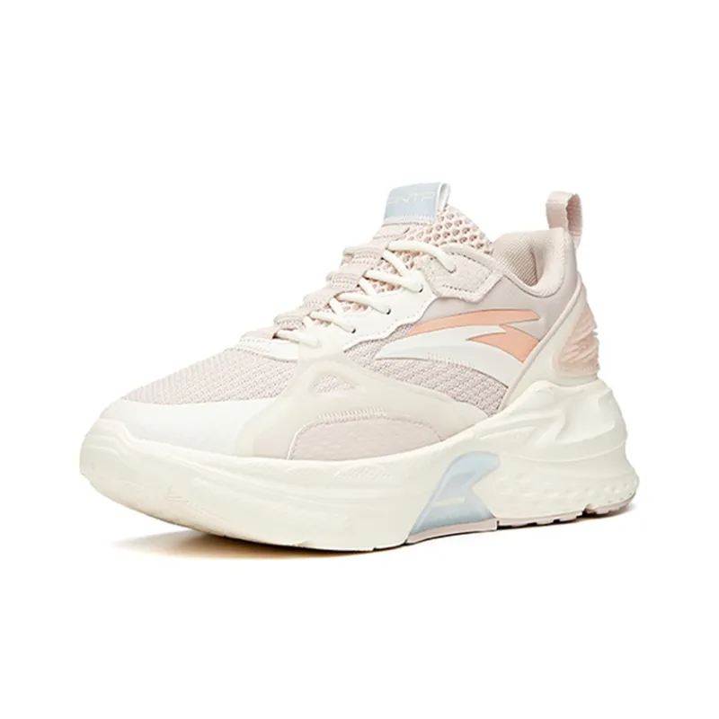 Anta Life Collection MIX Fission Cushioning Anti Slip And Wear Resistant Low Top Sports Casual Shoes Women's Ecru-2